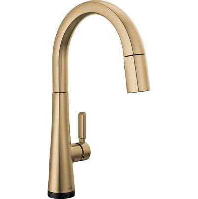 Delta 9191T-CZ-PR-DST - Single Handle Pull-Down Kitchen Faucet With Touch2O Technolo