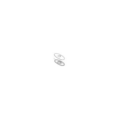 Delta RP47973 - D-Escutcheon W/Gasket-3 Hole Single Handle C-Spout Chrome