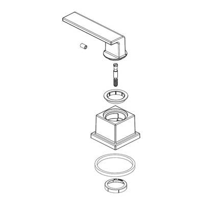 Delta RP63355 - Delta Vero: Roman Tub Lever Handle Assembly - Hot