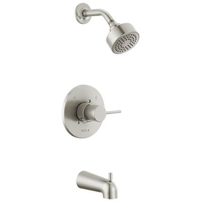 Delta T14459-SS-PP - Round Contemporary Tub Shower Pp