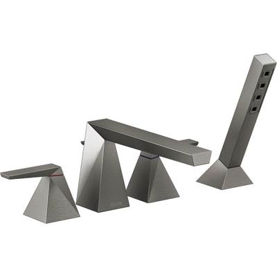 Delta T4743-KS-PR - 4-Hole Roman Tub W/ Handshower Trim