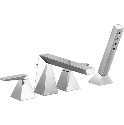 Delta T4743-PR - 4-Hole Roman Tub W/ Handshower Trim