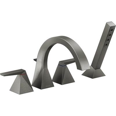 Delta T4746-KS-PR - 4-Hole Roman Tub W/ Handshower Trim