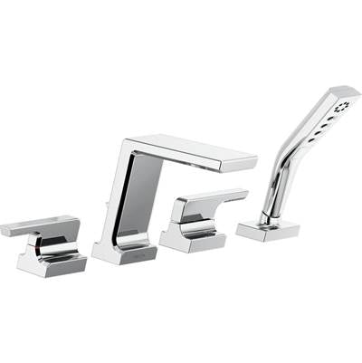 Delta T4799-PR - 4 Hole Roman Tub Faucet Shower 2L