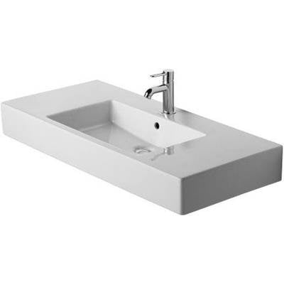 Duravit 0329100087 - Duravit Vero 41 3/8" Rectangular Wall Mounted Sink In White With Widespread Faucet Holes And With Overflow