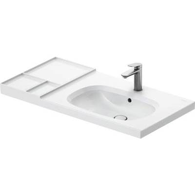 Duravit 239010AA00 - Duravit Aurena 39 3/8" Rectangular Wall Mounted Sink In White With Single Faucet Hole And With Overflow