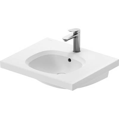 Duravit 238760AC00 - Duravit Aurena 23 5/8" Rectangular Wall Mounted Sink In Satin Matte White With Single Faucet Hole And With Overflow