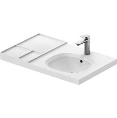 Duravit 238880AC00 - Duravit Aurena 31 3/4" Rectangular Wall Mounted Sink In Satin Matte White With Single Faucet Hole And With Overflow