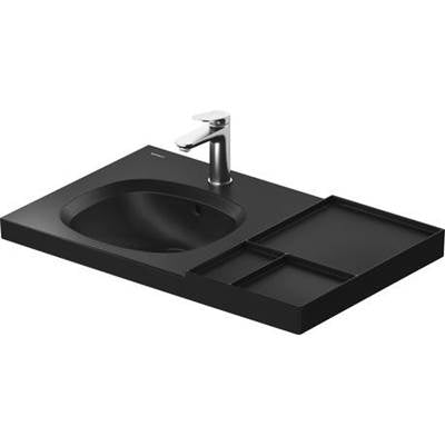Duravit 238980AF00 - Duravit Aurena 31 3/4" Rectangular Wall Mounted Sink In Matte Black With Single Faucet Hole And With Overflow