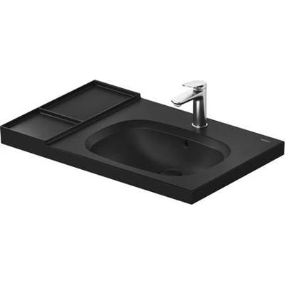 Duravit 239480AF00 - Duravit Aurena 31 3/4" Rectangular Wall Mounted Sink In Matte Black With Single Faucet Hole And With Overflow