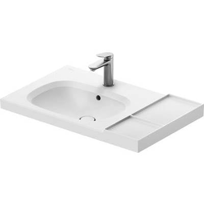 Duravit 239580AC00 - Duravit Aurena 31 3/4" Rectangular Wall Mounted Sink In Satin Matte White With Single Faucet Hole And With Overflow