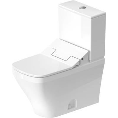 Duravit D4052900 - Duravit Durastyle 1.32/0.92 Gpf Dual Flush Elongated Two Piece Toilet In White, Top Push Button Flush - Seat Included