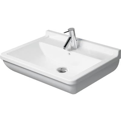 Duravit 0300650000 - Duravit Starck 3 25 5/8" Rectangular Wall Mounted Sink In White With Single Faucet Hole And With Overflow