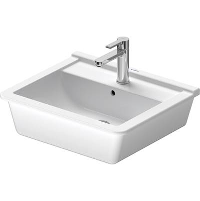 Duravit 0302560000 - Duravit Starck 3 22" Rectangular Drop In Sink In White With Single Faucet Hole And Overflow