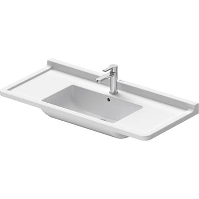 Duravit 0304100000 - Duravit Starck 3 41 3/8" Rectangular Wall Mounted Sink In White With Single Faucet Hole And With Overflow