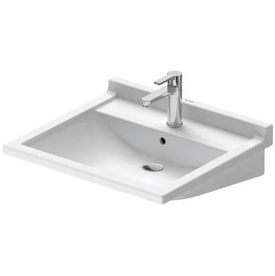 Duravit 0309600000 - Duravit Starck 3 23 5/8" Rectangular Wall Mounted Sink In White With Single Faucet Hole And With Overflow