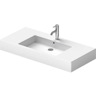 Duravit 0329100000 - Duravit Vero 41 3/8" Rectangular Wall Mounted Sink In White With Single Faucet Hole And With Overflow