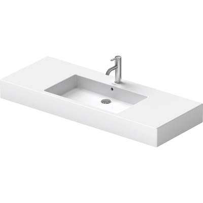 Duravit 0329120000 - Duravit Vero 49 1/4" Rectangular Wall Mounted Sink In White With Single Faucet Hole And With Overflow