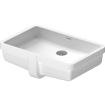 Duravit 0330480017 - Duravit Vero 19 1/8" Rectangular Undermount Sink In White With Overflow