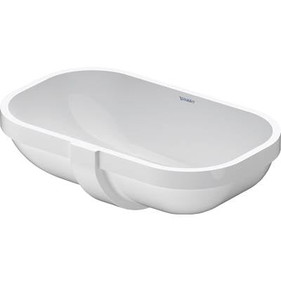 Duravit 0338490017 - Duravit D-Code 19 1/2" Oval Undermount Sink In White With Overflow
