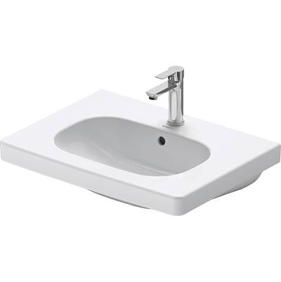 Duravit 03426500002 - Duravit D-Code 25 5/8" Rectangular Wall Mounted Sink In White With Single Faucet Hole And With Overflow