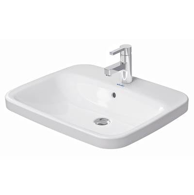 Duravit 0374620000 - Duravit Durastyle 24 1/4" Rectangular Drop In Sink In White With Single Faucet Hole And Overflow