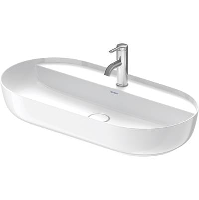 Duravit 0380800000 - Duravit Luv 31 1/2" Oval Vessel Sink In White With Single Faucet Hole And