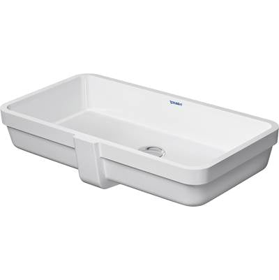 Duravit 0384600000 - Duravit Vero 25" Rectangular Undermount Sink In White With Overflow