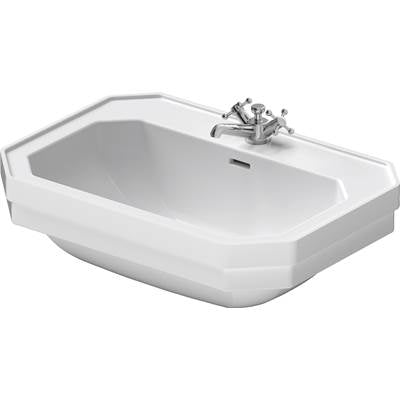 Duravit 0438700000 - Duravit 1930 Series 27 1/2" Octagonal Wall Mounted Sink In White With Single Faucet Hole And With Overflow