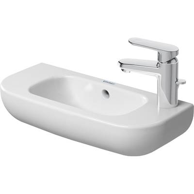 Duravit 07065000082 - Duravit D-Code 19 5/8" Rectangular Wall Mounted Sink In White With Single Faucet Hole And With Overflow