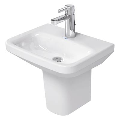 Duravit 0708450000 - Duravit Durastyle 17 3/4" Rectangular Wall Mounted Sink In White With Single Faucet Hole And