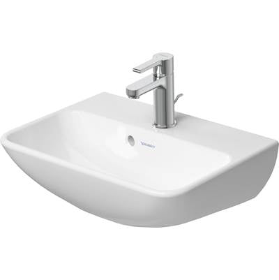 Duravit 0719450000 - Duravit Me By Starck 17 3/4" Rectangular Wall Mounted Sink In White With Single Faucet Hole And With Overflow