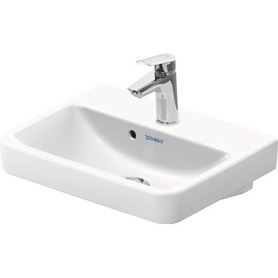 Duravit 07434500002 - Duravit No.1 17 3/4" Rectangular Wall Mounted Sink In White With Single Faucet Hole And With Overflow