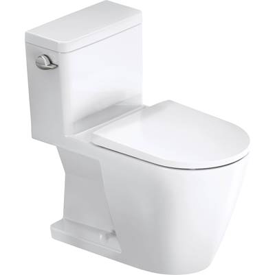 Duravit 20080100U3 - Duravit D-Neo 1.28 Gpf Single Flush Rimless Elongated Ada Compliant One Piece Toilet In White, Left Lever Flush - Seat Sold Separately