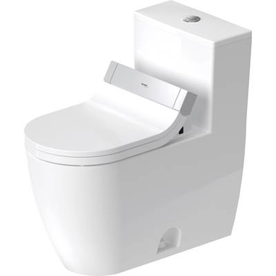 Duravit 2173512085 - Duravit Me By Starck 1.28 Gpf Single Flush Rimless Elongated One Piece Toilet In White With Hygieneglaze, Top Push Button Flush - Seat Sold Separately