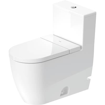 Duravit 21890120U2 - Duravit Me By Starck 1.32/0.92 Gpf Dual Flush Rimless Elongated Ada Compliant One Piece Toilet In White With Hygieneglaze, Top Push Button Flush - Seat Sold Separately