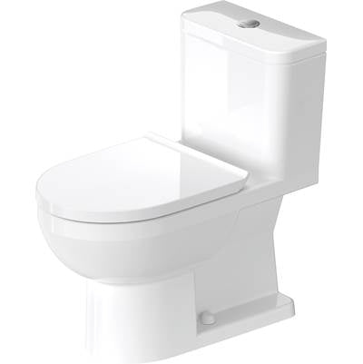 Duravit 21950120U4 - Duravit No.1 1.28 Gpf Single Flush Rimless Elongated Ada Compliant One Piece Toilet In White With Hygieneglaze, Right Lever Flush - Seat Sold Separately