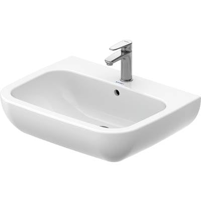 Duravit 23106500002 - Duravit D-Code 25 5/8" Rectangular Wall Mounted Sink In White With Single Faucet Hole And With Overflow