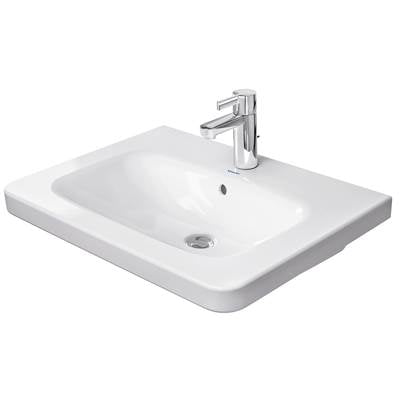 Duravit 2320650000 - Duravit Durastyle 25 5/8" Rectangular Wall Mounted Sink In White With Single Faucet Hole And With Overflow