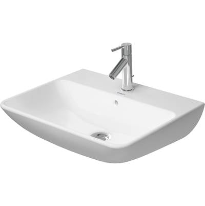 Duravit 2335603200 - Duravit Me By Starck 23 5/8" Rectangular Wall Mounted Sink In Satin Matte White With Single Faucet Hole And With Overflow
