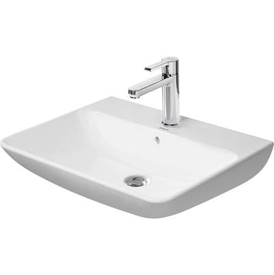 Duravit 2335653200 - Duravit Me By Starck 25 5/8" Rectangular Wall Mounted Sink In Satin Matte White With Single Faucet Hole And With Overflow