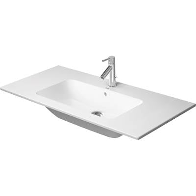 Duravit 2336100000 - Duravit Me By Starck 40 1/2" Rectangular Wall Mounted Sink In White With Single Faucet Hole And With Overflow