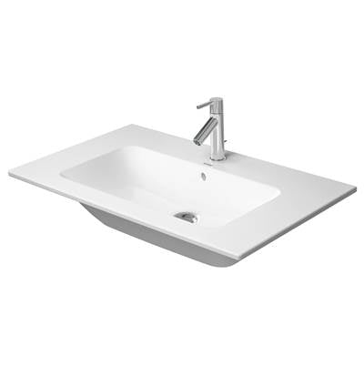Duravit 2336833200 - Duravit Me By Starck 32 5/8" Rectangular Wall Mounted Sink In Satin Matte White With Single Faucet Hole And With Overflow