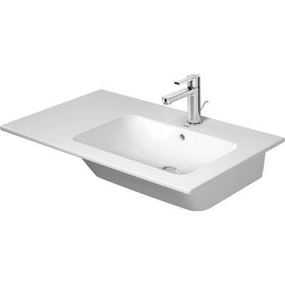Duravit 2346830000 - Duravit Me By Starck 32 5/8" Rectangular Wall Mounted Sink In White With Single Faucet Hole And With Overflow