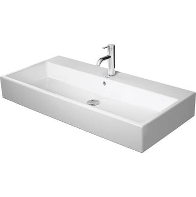 Duravit 2350100027 - Duravit Vero 39 3/8" Rectangular Vessel Sink In White With Single Faucet Hole And With Overflow