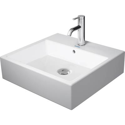 Duravit 2350500027 - Duravit Vero 19 5/8" Rectangular Vessel Sink In White With Single Faucet Hole And With Overflow