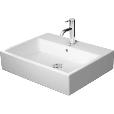 Duravit 2350600000 - Duravit Vero 23 5/8" Rectangular Wall Mounted Sink In White With Single Faucet Hole And With Overflow