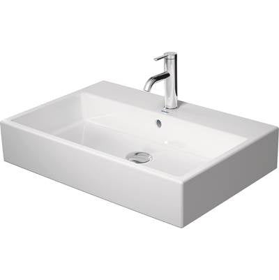 Duravit 2350700027 - Duravit Vero 27 1/2" Rectangular Vessel Sink In White With Single Faucet Hole And With Overflow