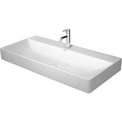 Duravit 2353100071 - Duravit Durasquare 39 3/8" Rectangular Vessel Sink In White With Single Faucet Hole And