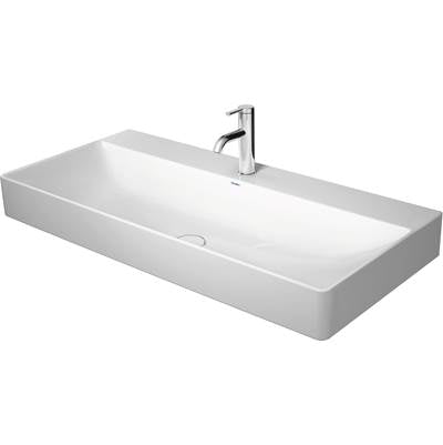 Duravit 2353100044 - Duravit Durasquare 39 3/8" Rectangular Wall Mounted Sink In White With Widespread Faucet Holes And